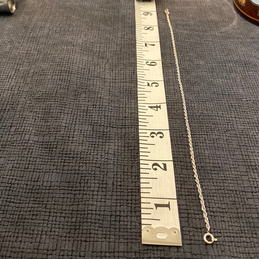Sterling Silver Rope Ankle Bracelet